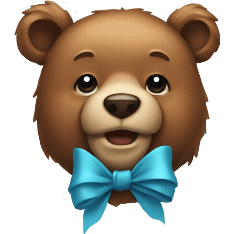 Bear with a bow emoji