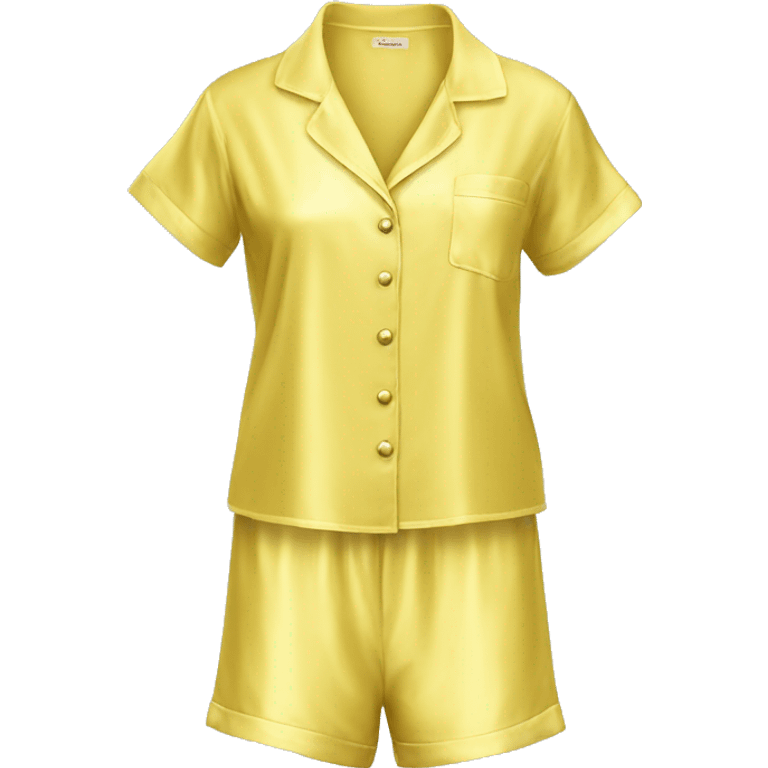 Yellow silk pyjamas set emoji