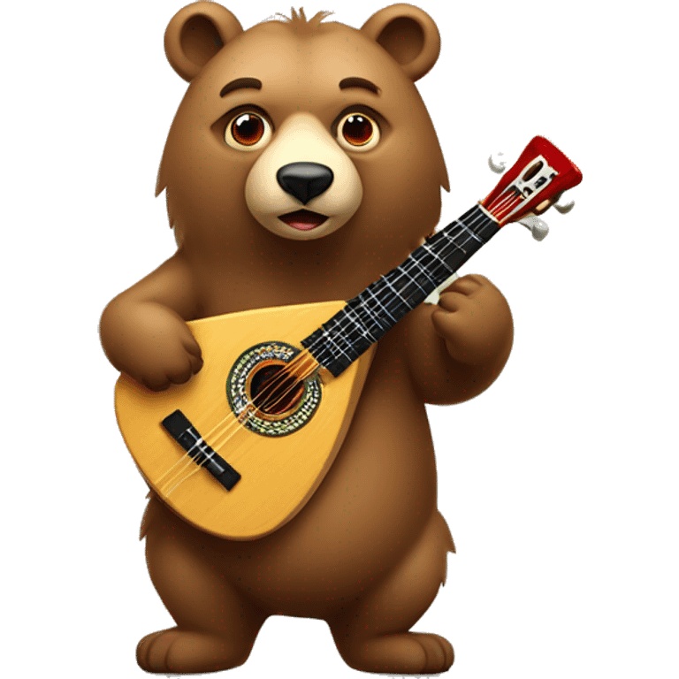 Russian bear balalaika emoji