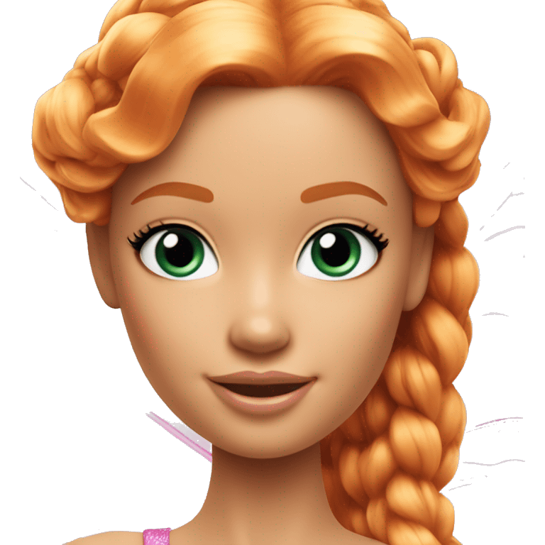 Attractive Barbie ginger fairy emoji