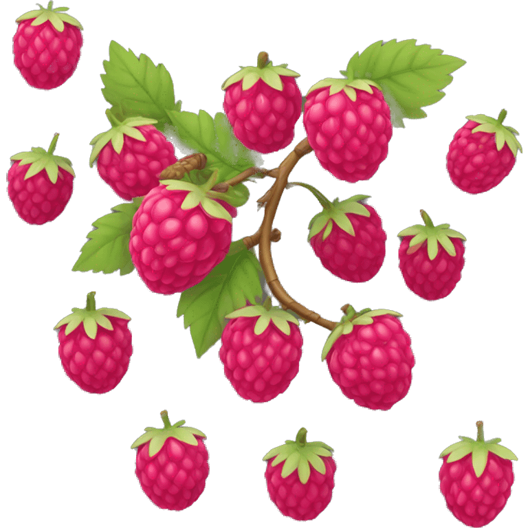 one raspberry with no leaves emoji