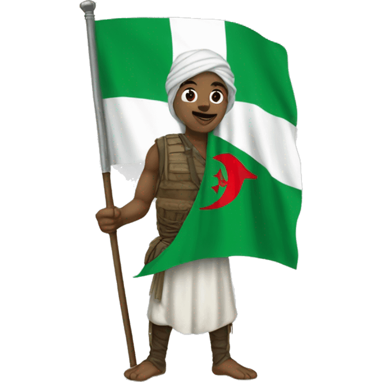 Fenek with algerian flag  emoji