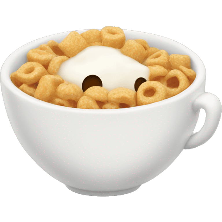 Cereal with milk emoji