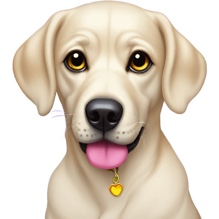 Lisa frank rainbow lab dog emoji