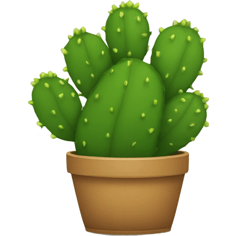 round Nopal without pot emoji