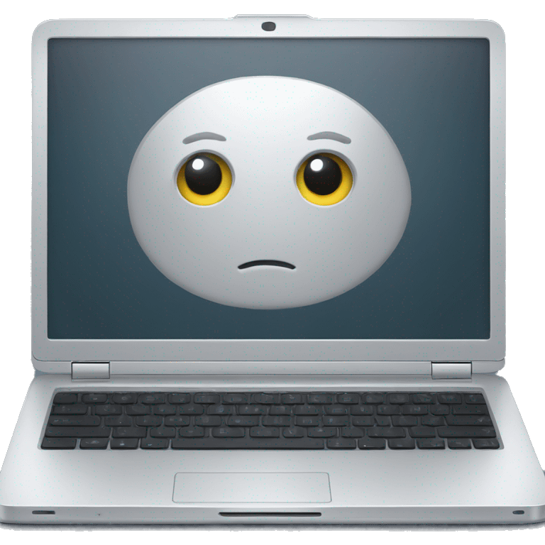 laptop with the screen recording emoji