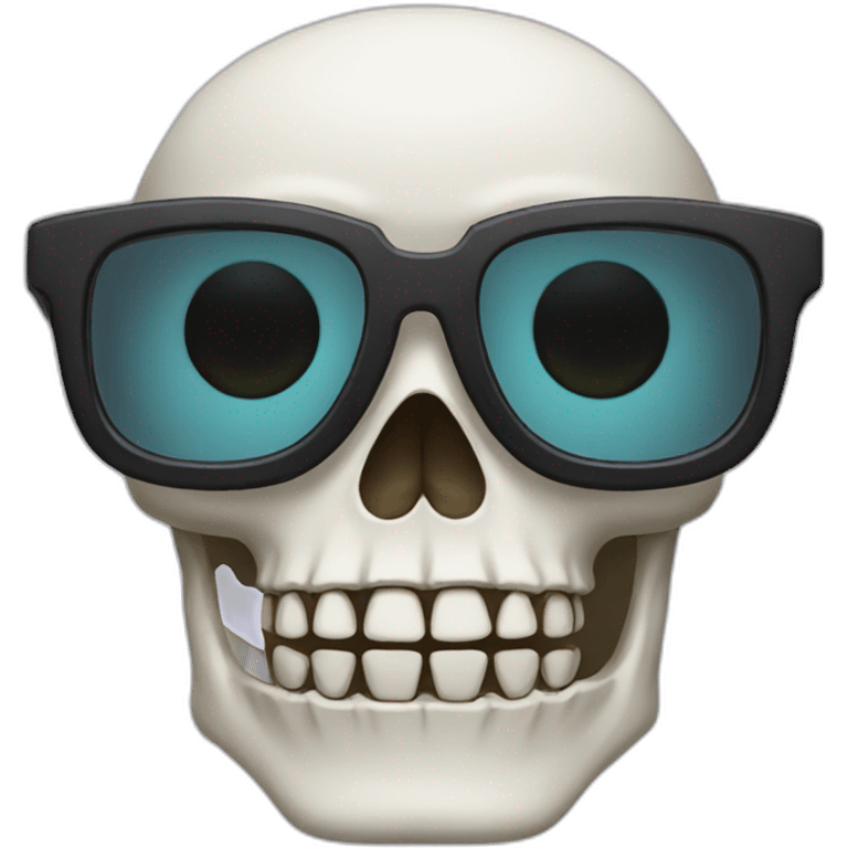 Skeleton glasses emoji