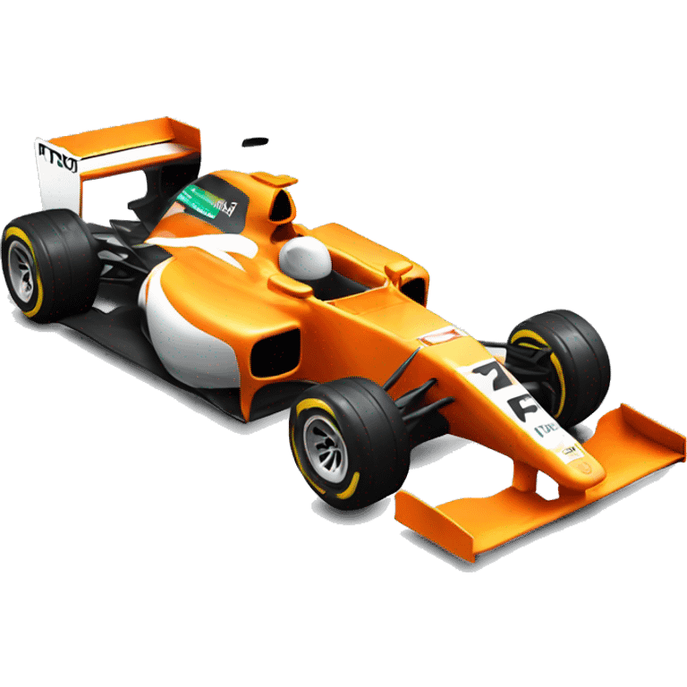 Orange formula one car emoji