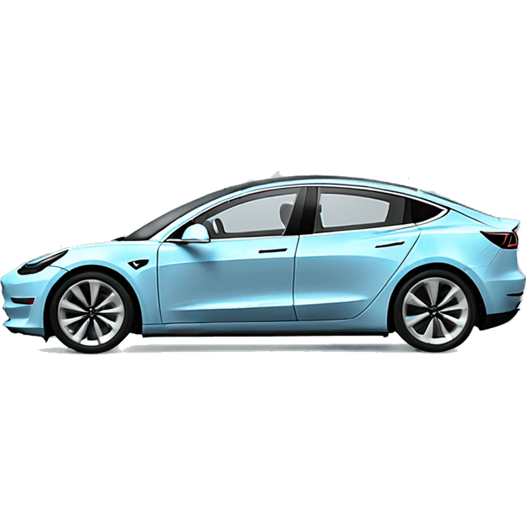 light blue tesla model 3 emoji