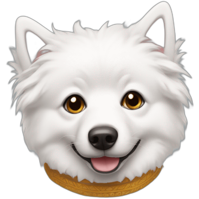 White Indian spitz emoji