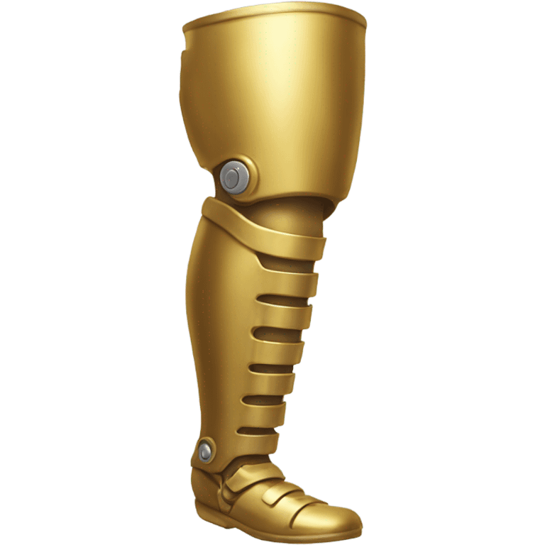 Gold prosthetic leg emoji