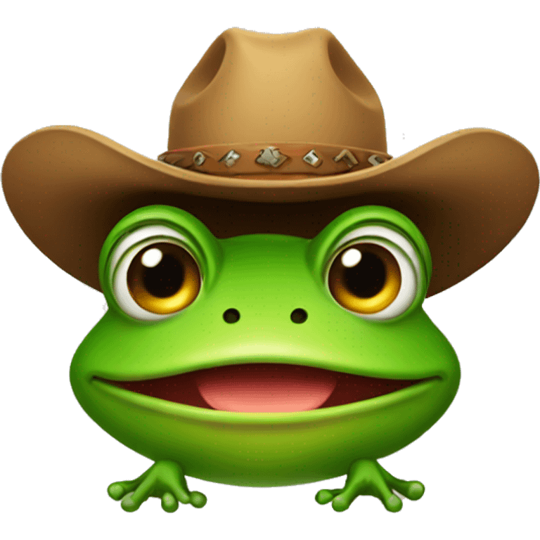 Frog with cowboy hat emoji