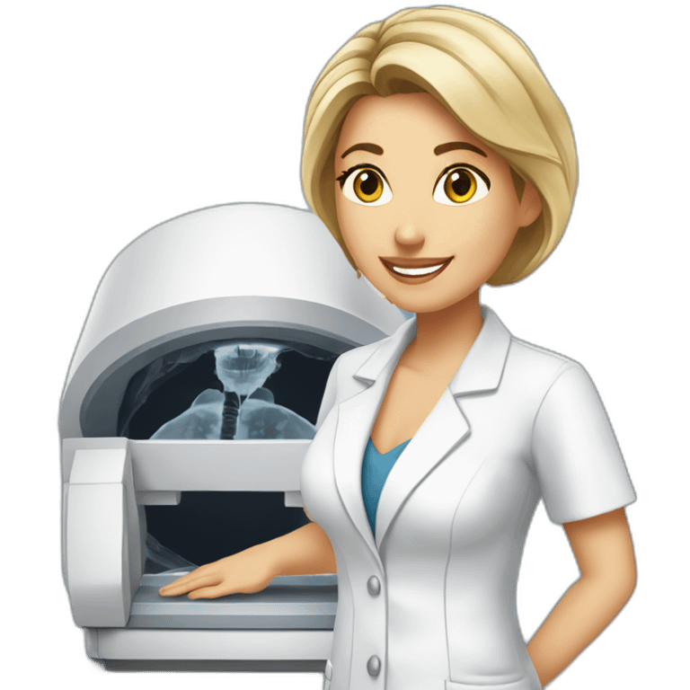 Posh-Radiologist-performing-breast-mri-to-leni-klum emoji