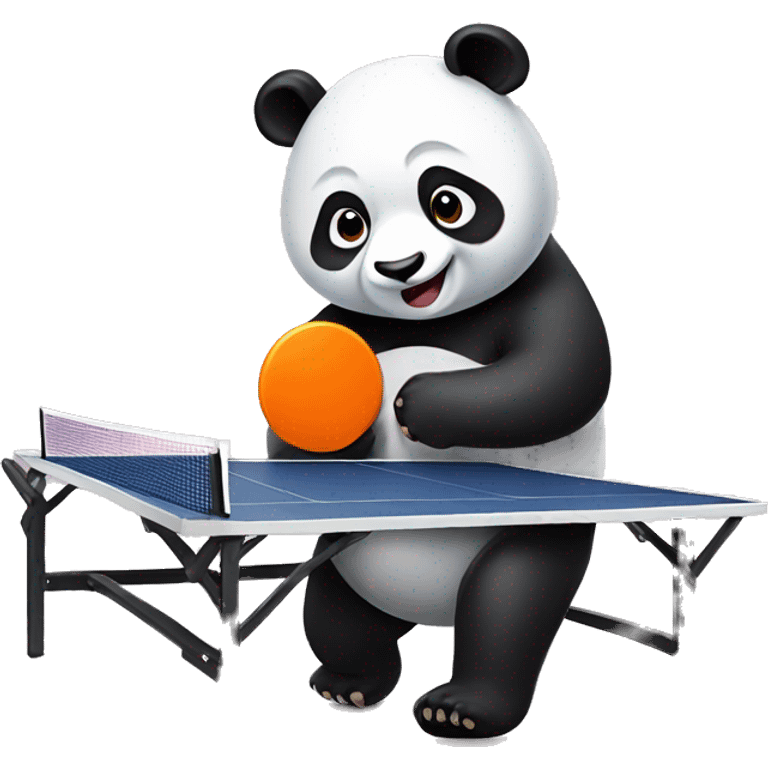 panda playing ping pong emoji