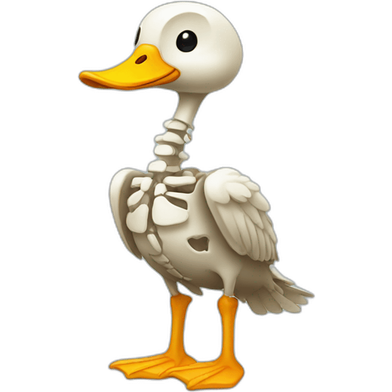 cute duck skeleton emoji