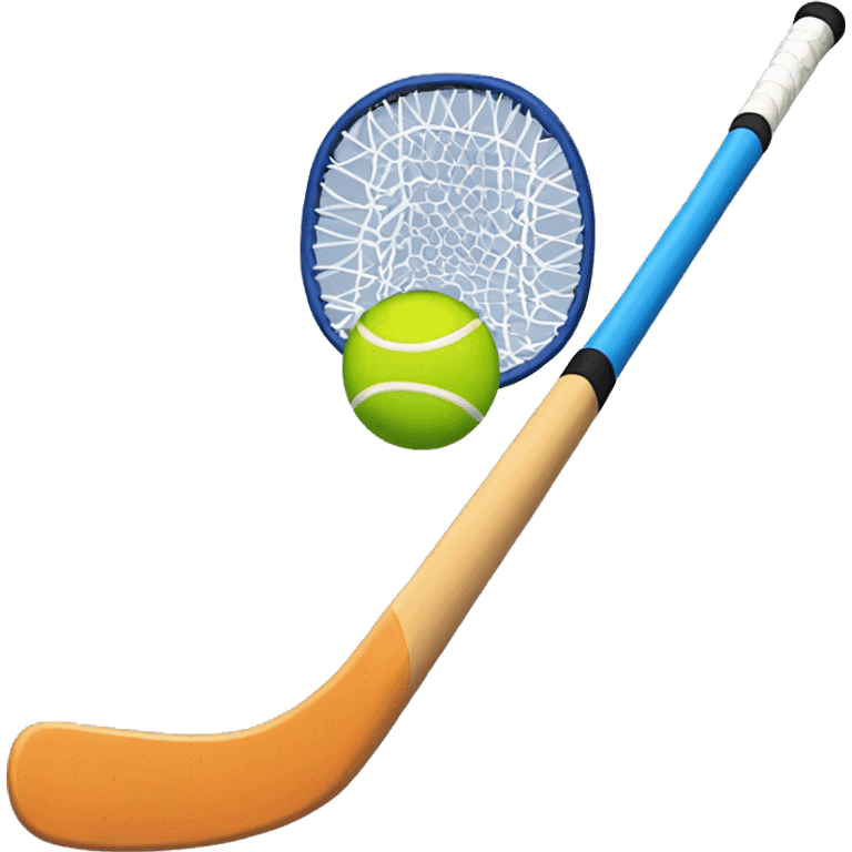 Field Hockey stick and ball emoji