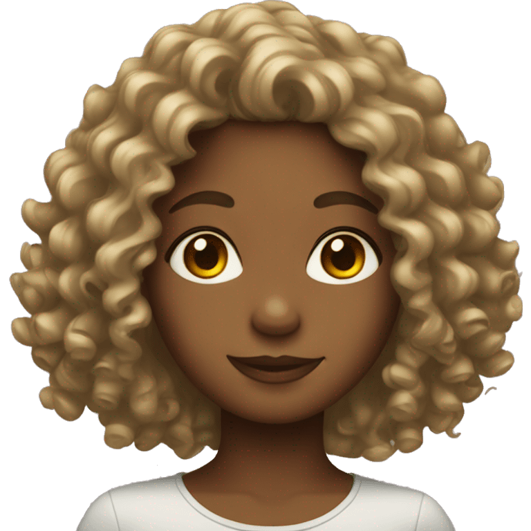 girl with curly hair  emoji