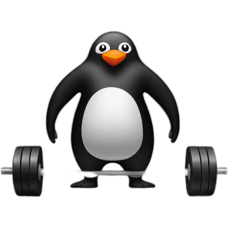 pingu deadlifting 500 kg emoji