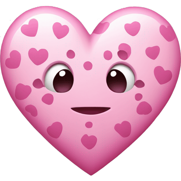 Pink heart with spots emoji