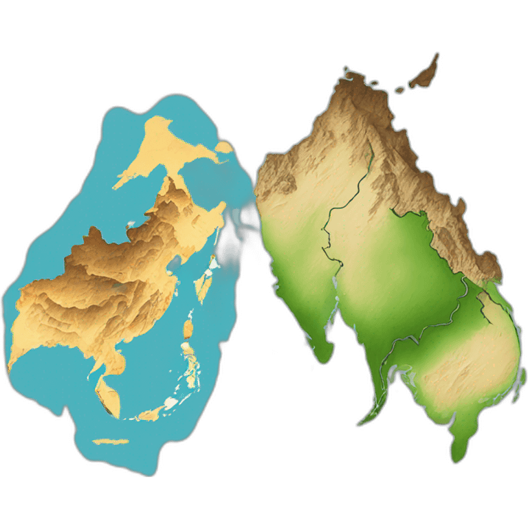 maps of Indonesia and Malaysia together emoji