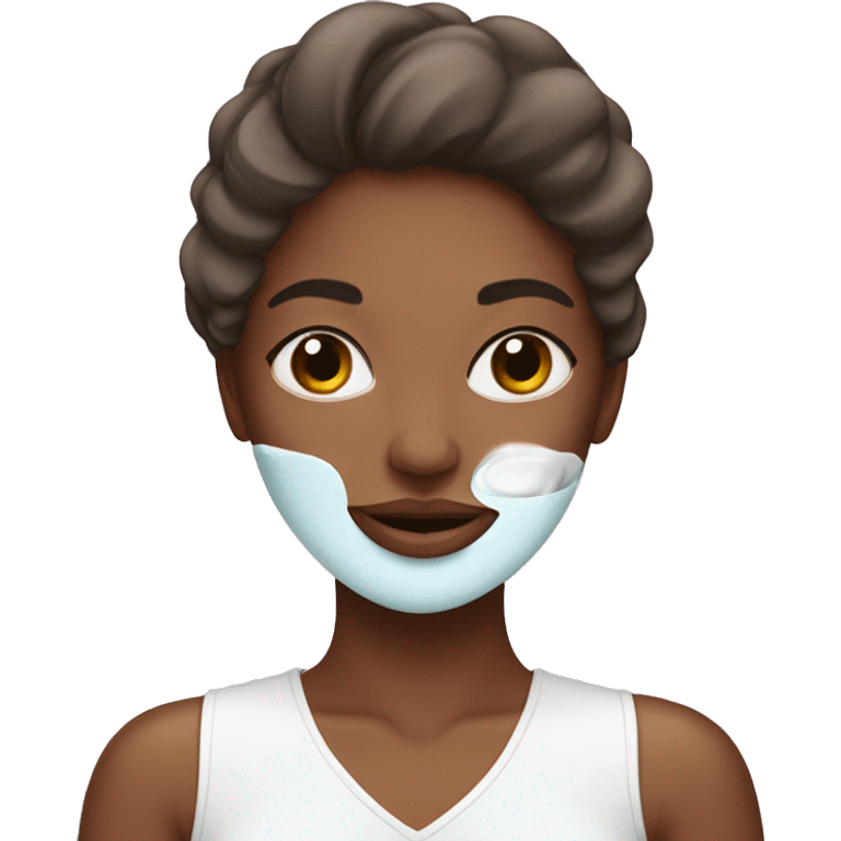 A girl doing skincare emoji