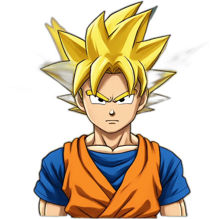 Goku super sayan wear shirt emoji