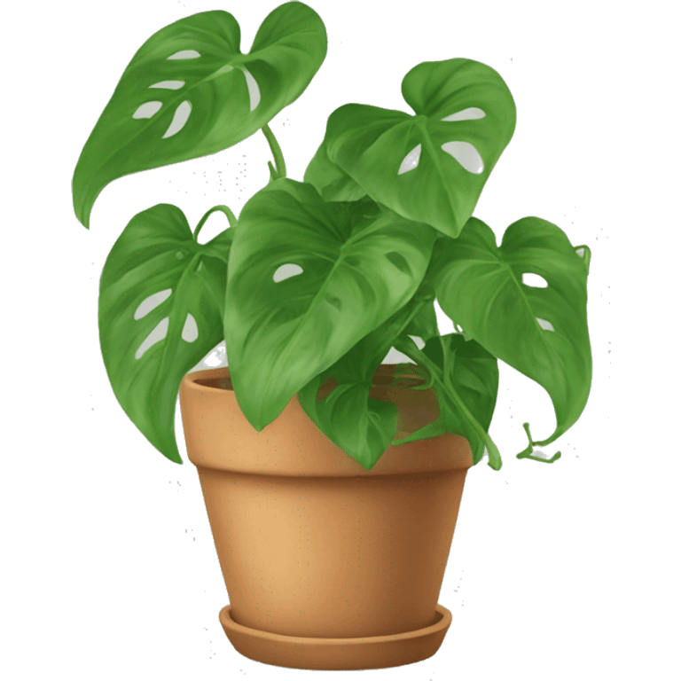 Pothos plant in a teracotta pot emoji