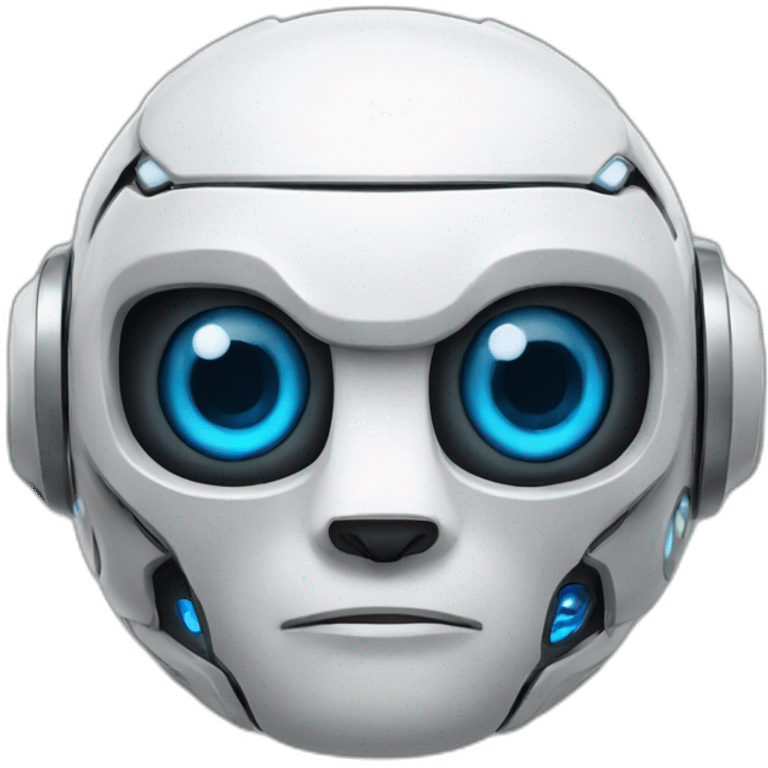 robot with alions eyes emoji