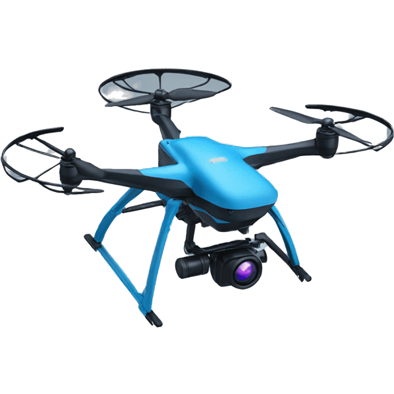 a blue professional drone emoji