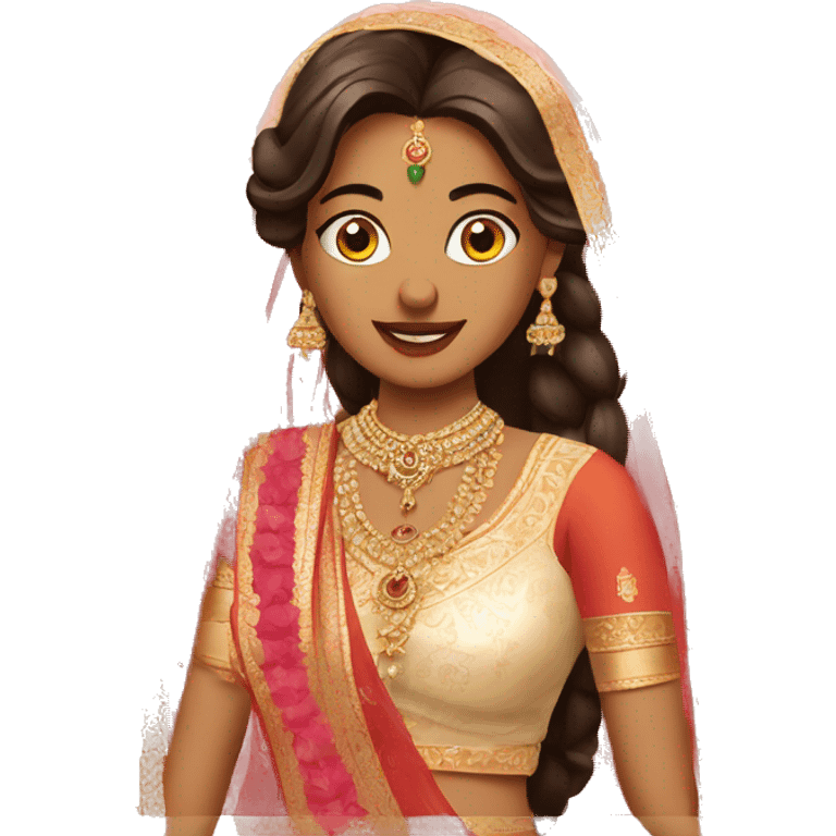 Indian bride honeymoon emoji