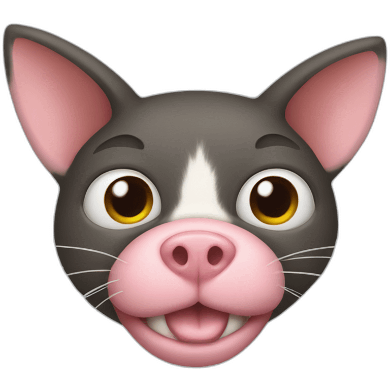 cat with big pig nose emoji