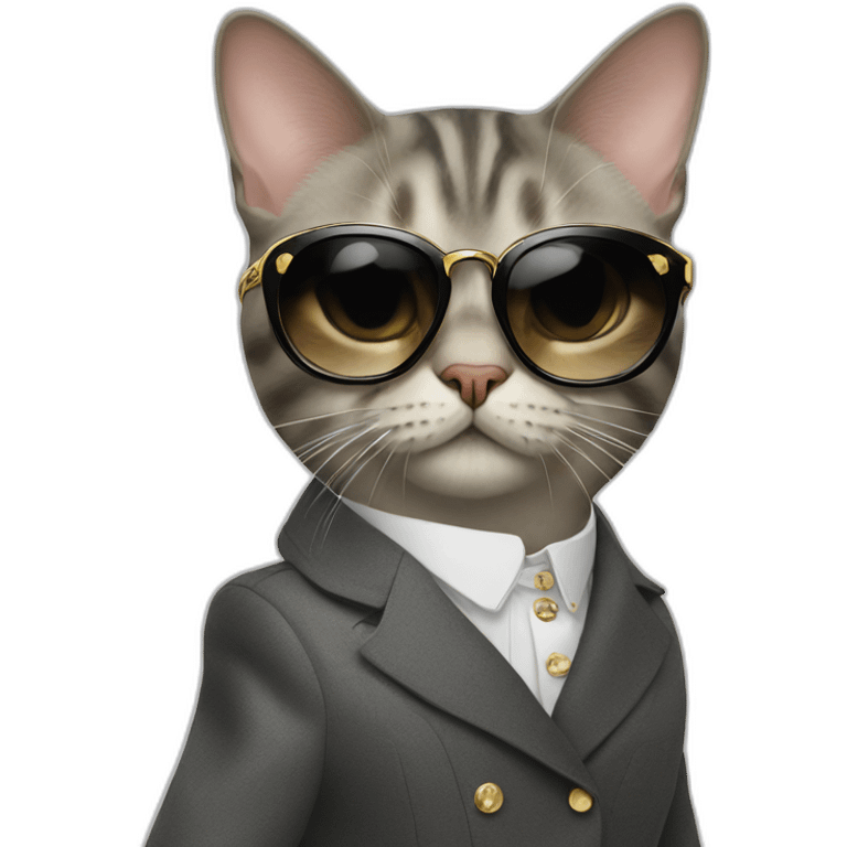 dior fashion cat emoji