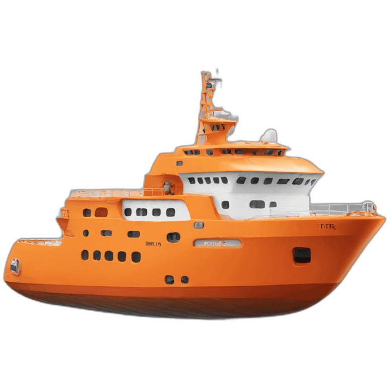 orange rescue ship emoji