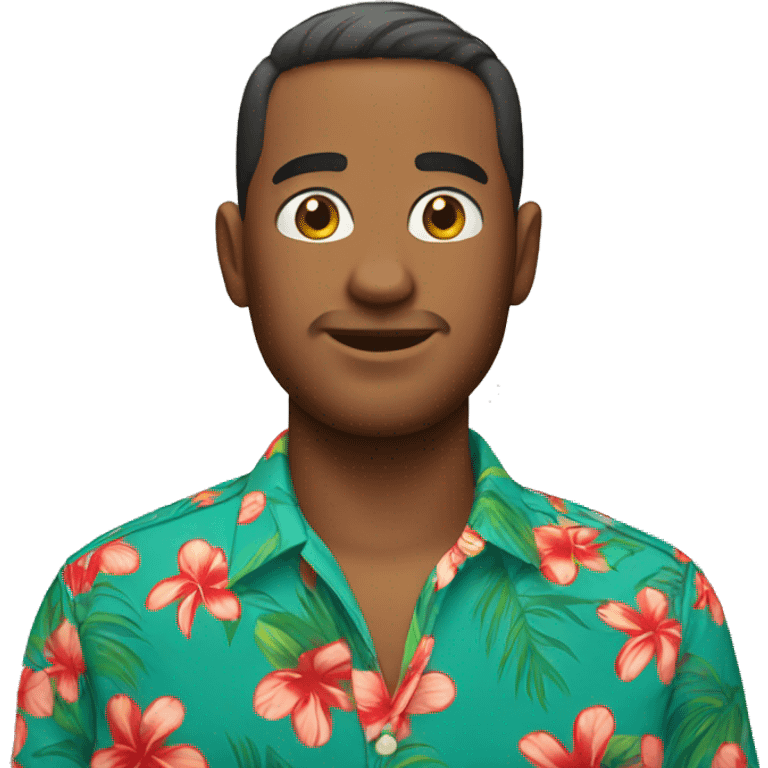 red Hawaiian shirted  emoji