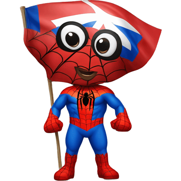 Spider-Man with the Cuban flag  emoji