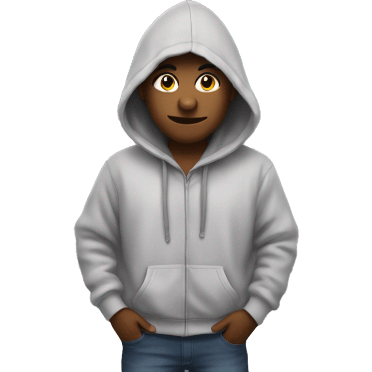 Puh wearing a hoodie emoji