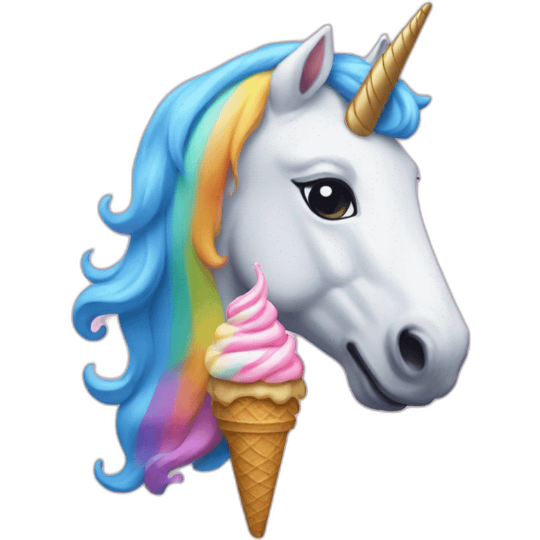 ice cream rainbow unicorn emoji