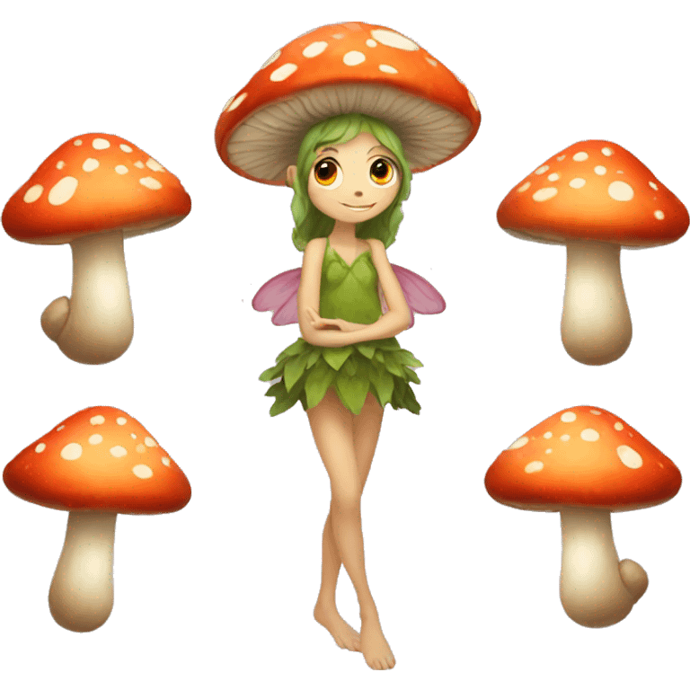 Mushroom fairy emoji