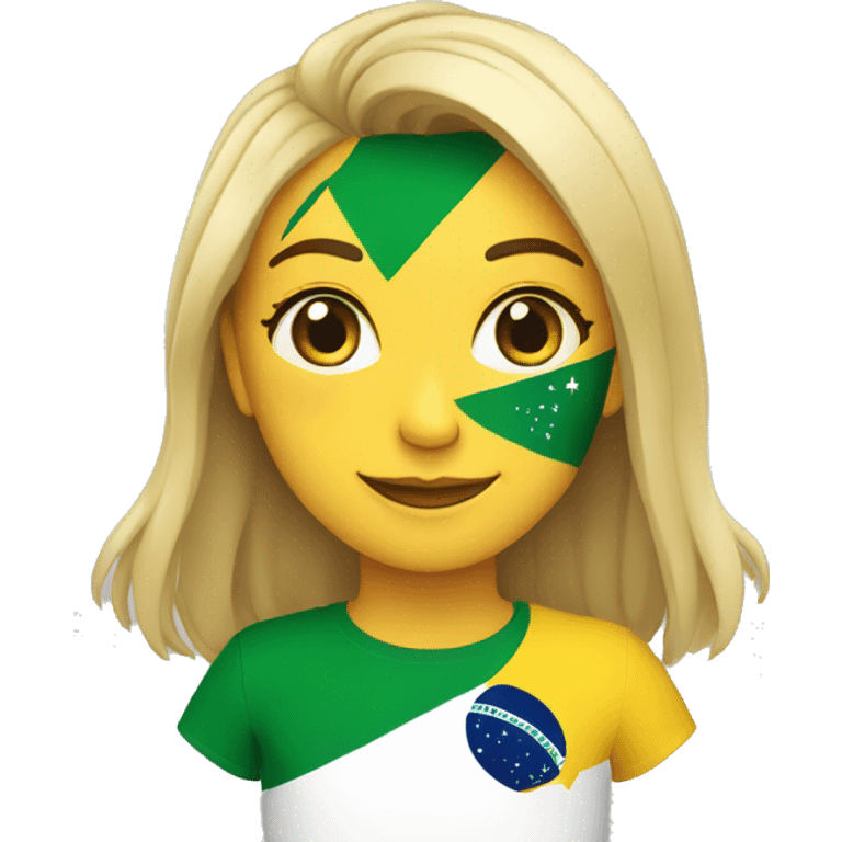 Bandeira do brasil em um coracao com faixa branca  emoji