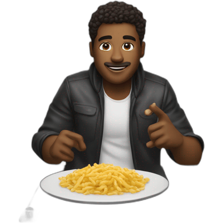 Male Foodie in the recording studio emoji