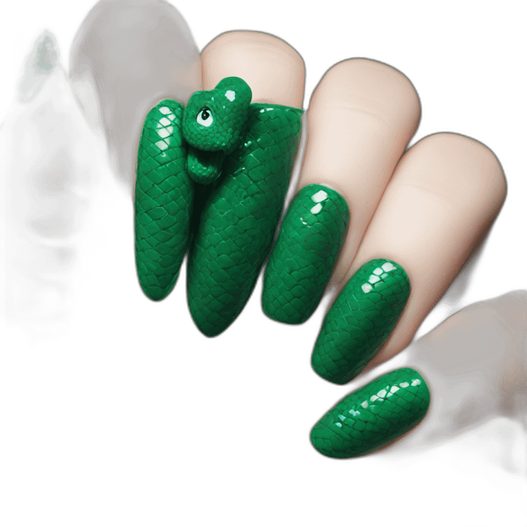 Snake nail polish emoji