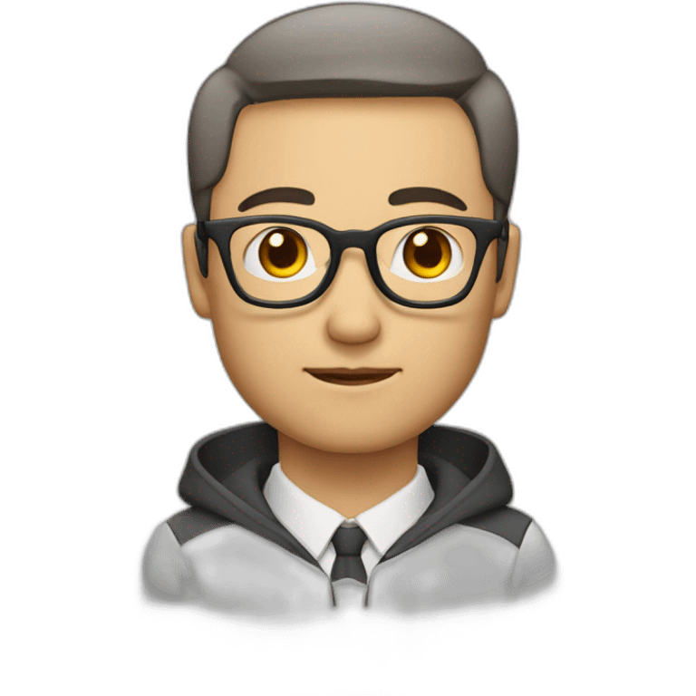 man-glasses-shorthair-teacher-kind-strict-Chinese emoji