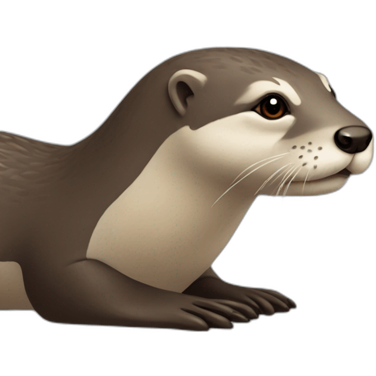 Loutre sur tortu emoji