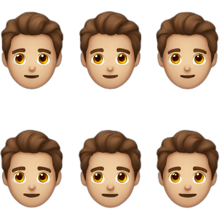 Men, Brown hair, bear emoji