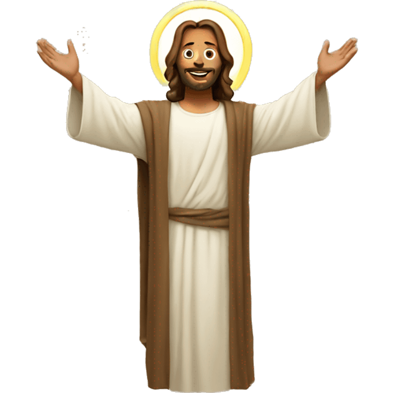 Jesus with open arms  emoji