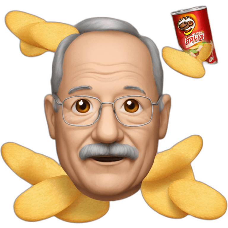 gene wolfe in style of pringles mascot emoji