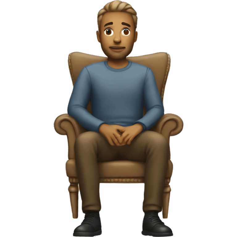 Man sitting in chair emoji