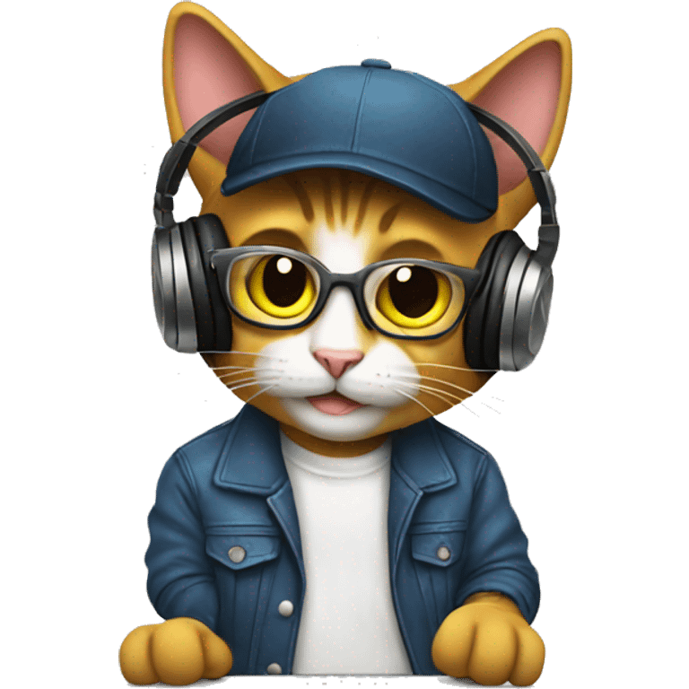 DJ cat emoji