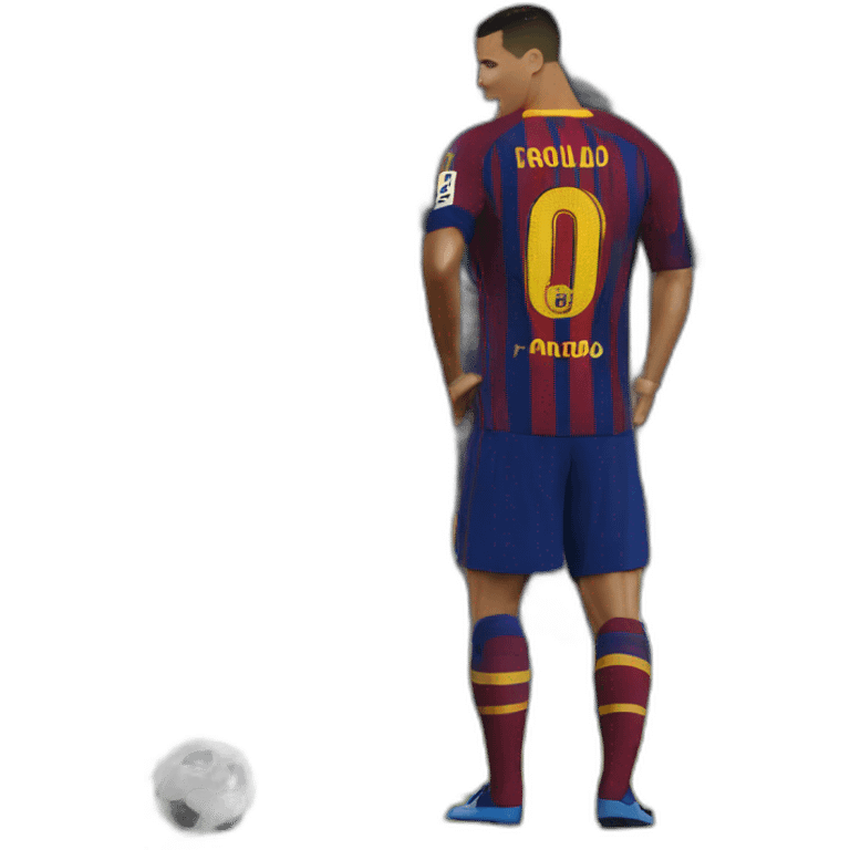 Ronaldo at barcelona emoji