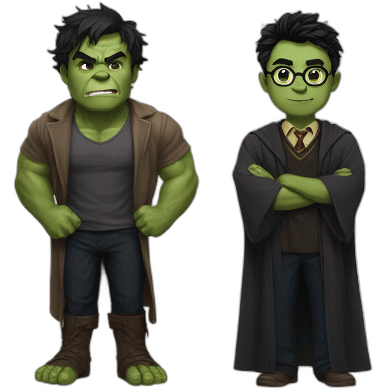 Hulk and Harry Potter emoji